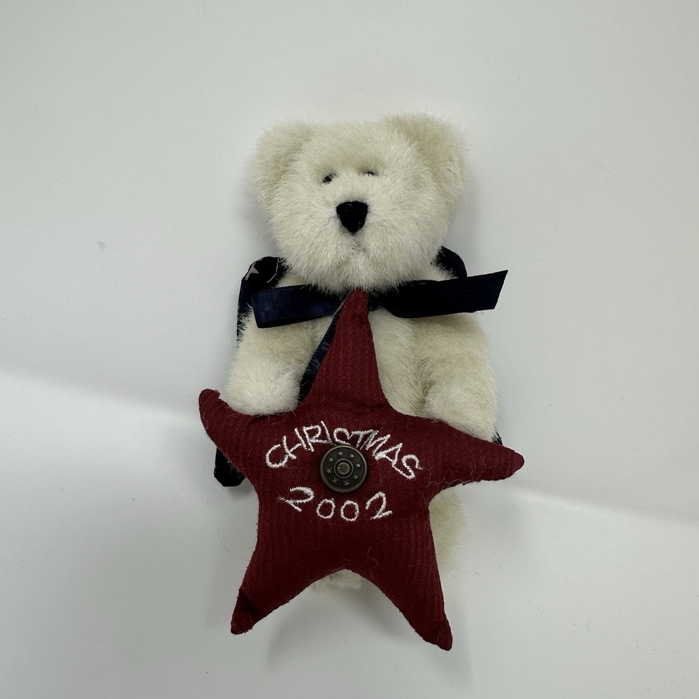 Christmas Boyds Bears 6โ Inch Ornament Plush Dawn Angelstar Angel Wings 2002 NWT